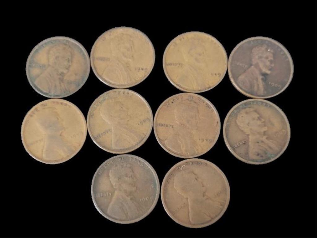 Large Lincoln Cent Collection 1909 1932D 1956D (1 of 20)