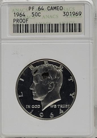 1964 50C Kennedy Proof Half Dollar Cameo (1 of 2)