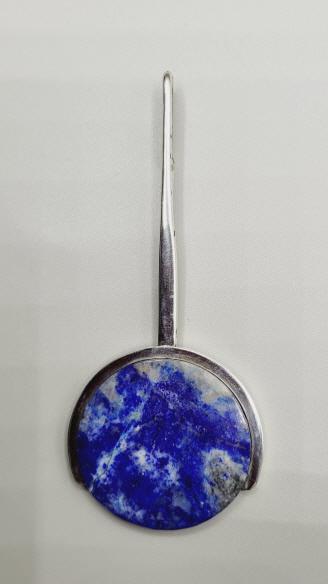 Denmark Sterling Silver Modernist Lapis Pendant Sterling Silver Size: See Photos TGW: 28.2  Main (1 of 6)