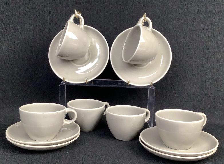 Russel Wright Iroquois Oyster Cups & Saucers Type: Dinnerware Materials: Ceramic Marked: Russel (1 of 3)