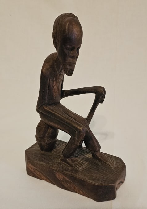 African Wood Carving Old Man with Walking Stick African wood carving Old Man with walking stick: African wood carving Old Man with walking stick