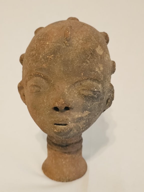 Ashanti Akan Ghana Pottery Memorial Head In present-day Ghana, terracotta sculptures produced by (1 of 6)