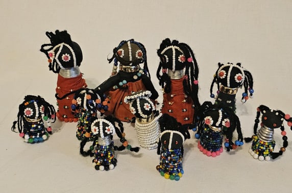 Small Beaded African Ndebele Dolls 2 Origin: Private Estate Material: Beaded Measures: Assorted (1 of 5)
