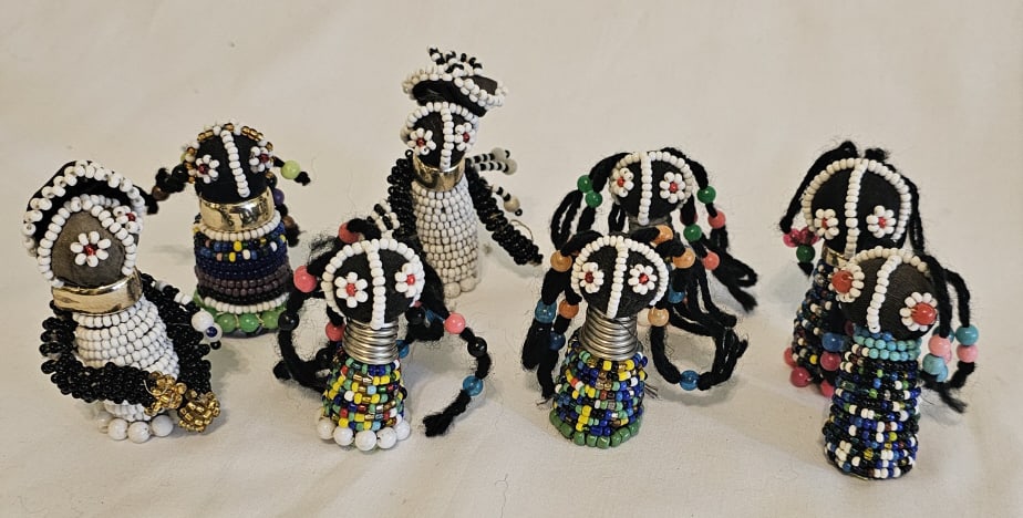 Small Beaded African Ndebele Dolls 4 Origin: Private Estate Material: Beaded Measures: Assorted (1 of 5)