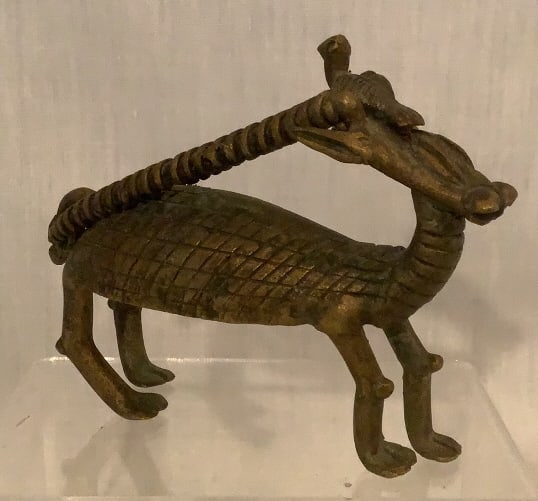 Handcrafted African Animal Figurine Origin: Private estate Material: Metal Measures: 4" long (1 of 3)