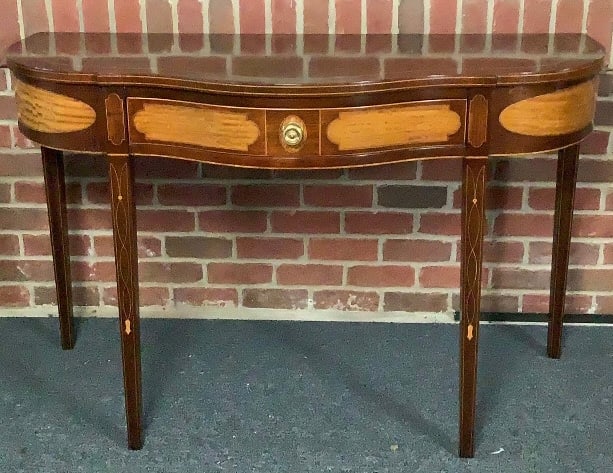 Kindel Winterthur Inlaid Mahogany Console Table Reproduction. Grand Rapids, (1 of 12)