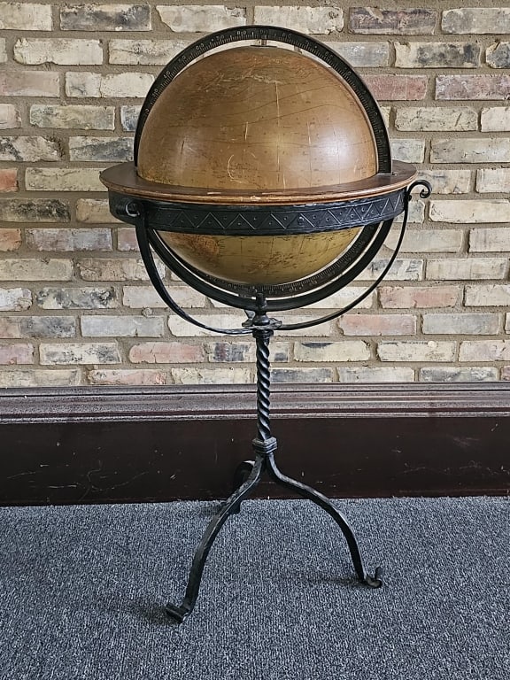 Vintage Celestial Globe on Wrought Iron Base PROVENANCE: Private (1 of 11)