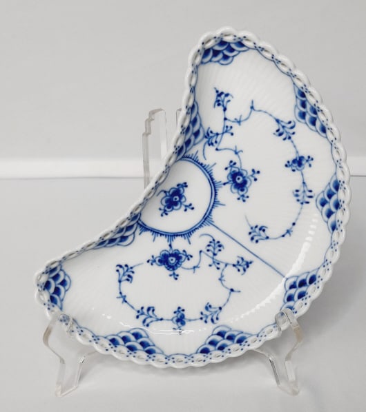 Royal Copenhagen Blue Fluted Half Moon Dish PROVENANCE: Private (1 of 6)