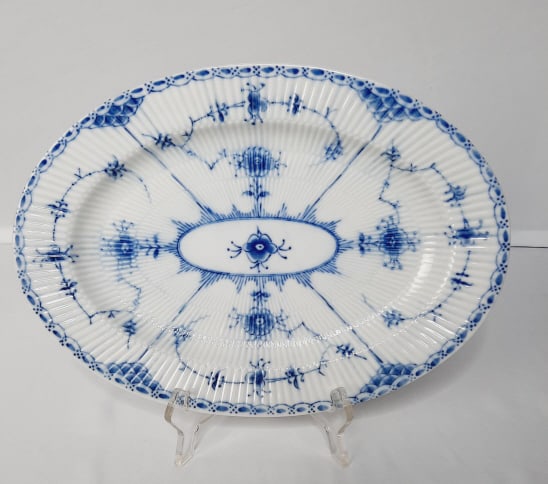 Vintage Blue Fjord L&M Oval Serving Platter PROVENANCE: Private (1 of 7)