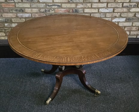 Baker Furniture Round Regency Style Table DIMENSIONS: 29" tall and 48" (1 of 15)