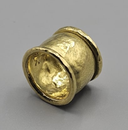 18K Yellow Gold Custom Cigar Band Ring Gold Content: 18K Yellow (1 of 6)