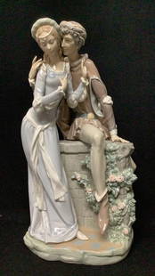 Lladro Lovers From Verona PROVENANCE: Private: PROVENANCE: Private estate MATERIAL: Porcelain DIMENSION: 15"tall CONDITION: Very good