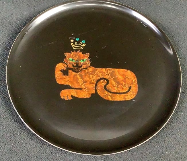 Vintage Couroc Lion Cat Tray PROVENANCE: Private (1 of 6)