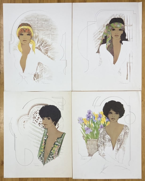 4 African American William Tara Lithographs Four lithos from 1976 by William Tara featuring (1 of 10)