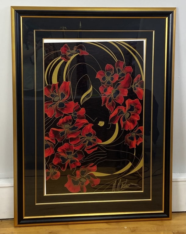 Passionate Embrace Serigraph Martiros Monoukin Framed signed Serigraph, Passionate Embrace by the (1 of 7)