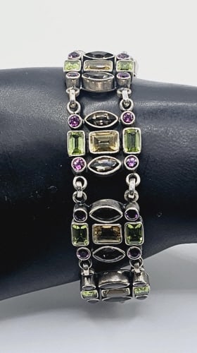 Nicky Butler Sterling Silver Multi Gem Bracelet Maker: Nicky (1 of 8)