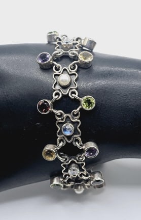 Nicky Butler Sterling Silver Multi Gem Bracelet Maker: Nicky (1 of 8)