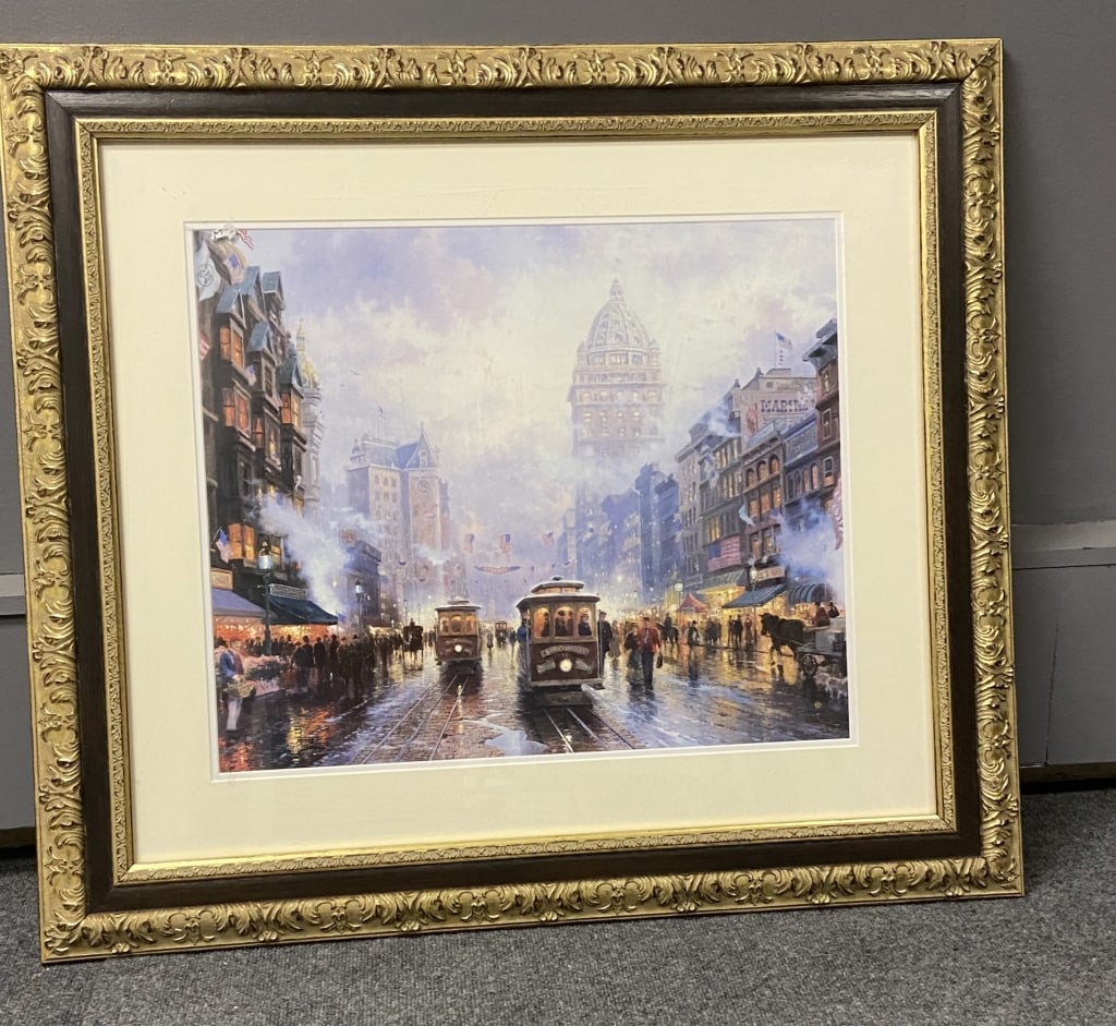 Thomas Kinkade Litho San Francisco Market St. Lithograph of San Francisco Market Street by Thomas (1 of 5)