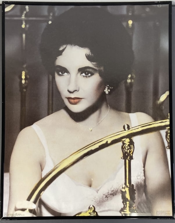 Elizabeth Taylor Framed Poster Framed poster of actor Liz Taylor from the movie Cat on a Hot Tin (1 of 5)