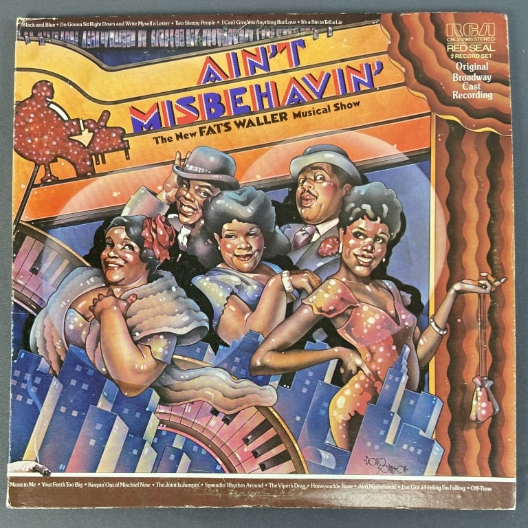 Ain't Misbehavin Vinyl LP Double Album Ain't Misbehavin, a Fats Waller Musical Show double LP album (1 of 6)