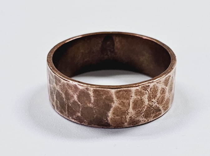 Hand Crafted Hammered Copper Ring Ring is a size (1 of 6)