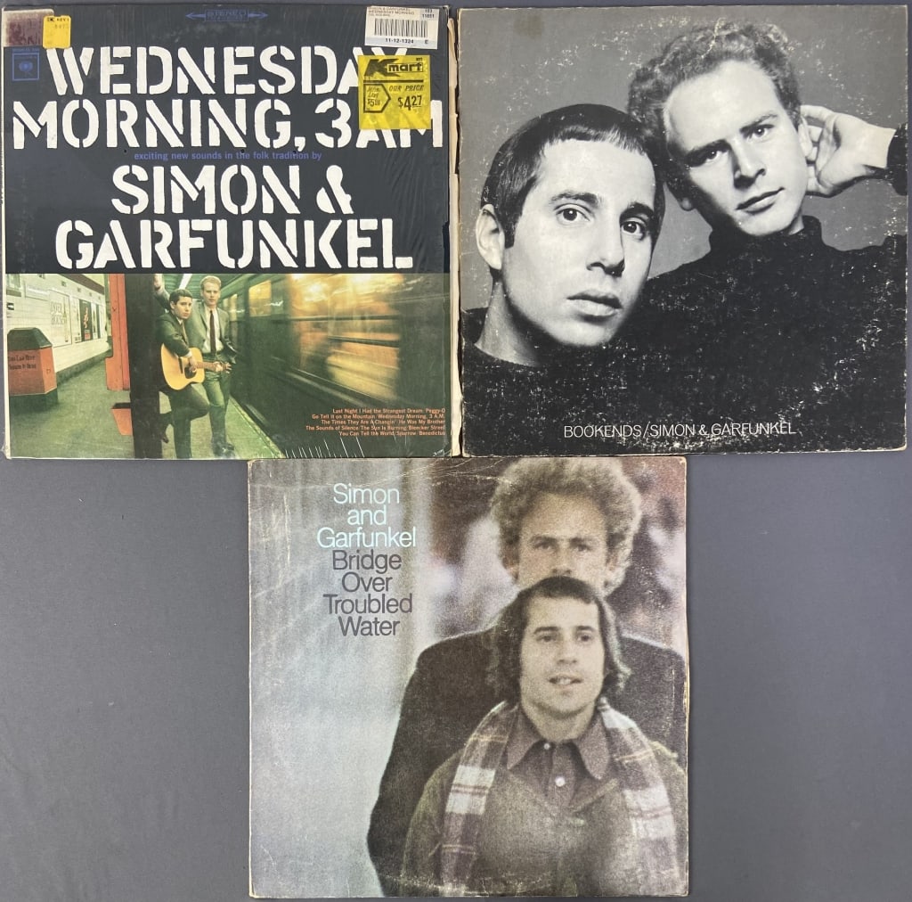 Simon & Garfunkel Vinyl Records Set of Three Wednesday Morning, 3 AM. Columbia Records KCS 9049. (1 of 7)