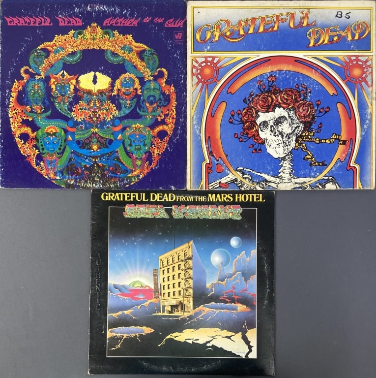 Grateful Dead Vinyl LP Records Set of Three Grateful Dead self titled double LP album, Warner (1 of 10)