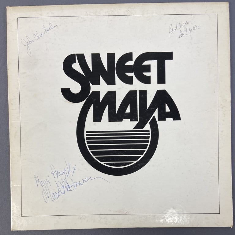 Sweet Maya Vinyl Record Signed Sweet Maya, 7081N8, 1977, includes paper sleeve. Cover is signed by (1 of 9)