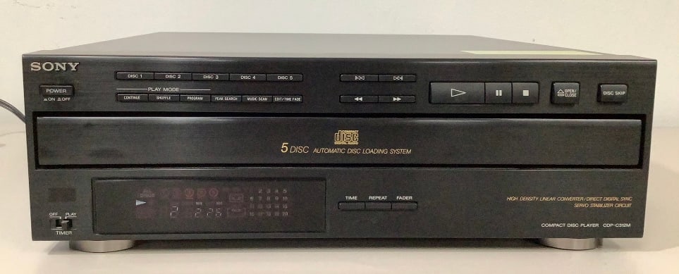 Sony CDP-C312 5 Disc Changer Five CD changer by (1 of 8)