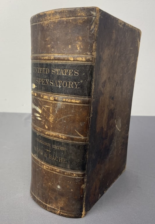 19th C. United States Dispensatory Medical Book United States Dispensatory by Wood & Bache, 14th (1 of 9)