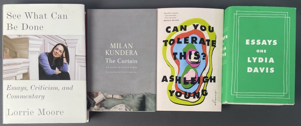 4 Books of Essays Kundera, Young, Davis, Moore See What Can Be Done, Essays, Criticism, and: See What Can Be Done, Essays, Criticism, and Commentary by Lorrie Moore. Published by Alfred A Knopf, 2018, first edition. The Curtain by Milan Kundera, translated by Linda Asher. Published by Harper