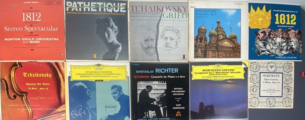 10 Tchaikovsky & Schumann Vinyl LP Albums Schumann Concerto for Piano in A Minor, Hall of Fame (1 of 8)
