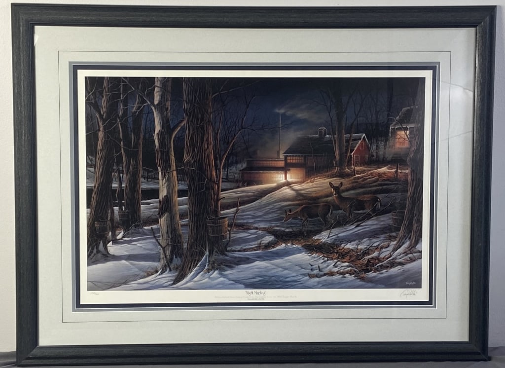 Terry Redlin Framed Print Night Mapling Signed Signed limited edition print of Night Mapling by (1 of 4)