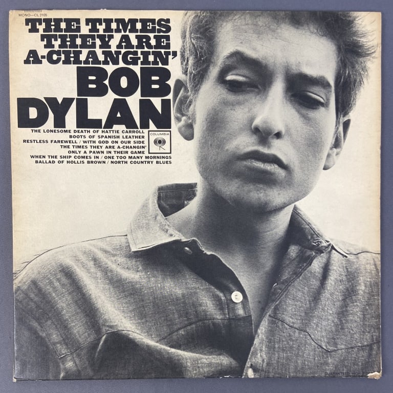 The Times They are a Changin Bob Dylan Vinyl LP Vinyl record The Times They are A-Changin by Bob: Vinyl record The Times They are A-Changin by Bob Dylan. Columbia CL 2105. No paper sleeve, vinyl sold untested.