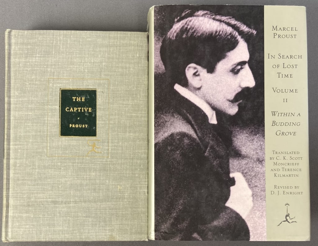 Marcel Proust Captive & In Search of Lost Time The Captive published by Modern Library, Random: The Captive published by Modern Library, Random House, copyright 1929. Name plate on interior front end page, no dust jacket. In Search of Lost Time Volume 2, Within a Budding Grove published by Moder