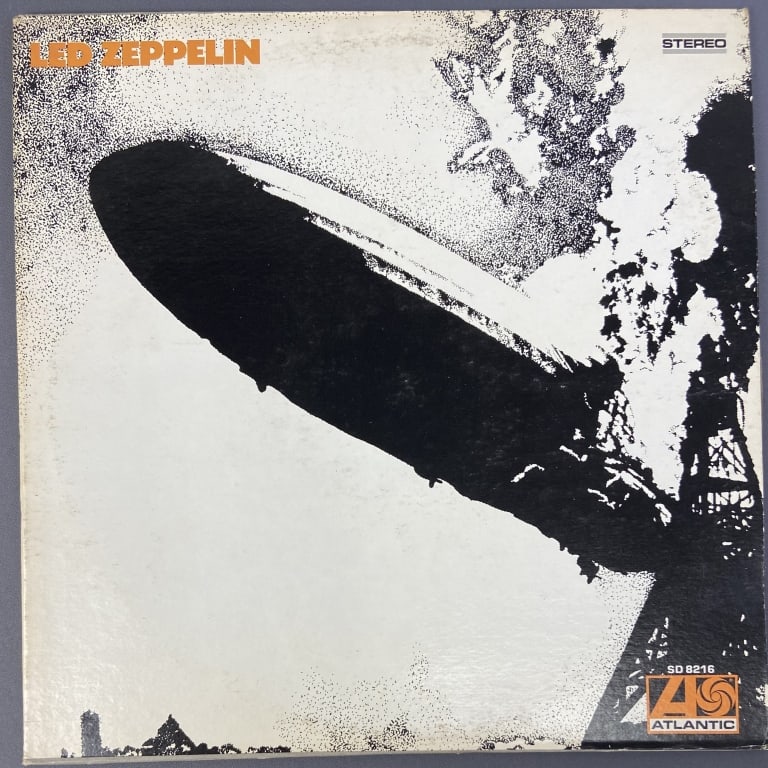 Led Zeppelin Self Titled Album on Vinyl 1969 Led Zepplin, Atlantic Records SD 8216, 1969. Includes (1 of 5)