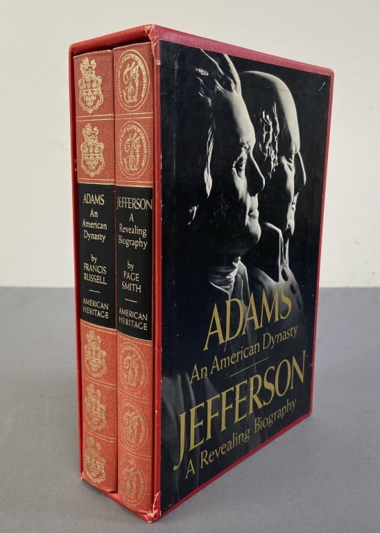 Jefferson & Adams Biography Box Set Adams an American Dynasty by Frances Russell, published by: Adams an American Dynasty by Frances Russell, published by American Heritage, 1976. Jefferson a Revealing Biography by Page Smith, published by American Heritage 1976. Both books come together with sl