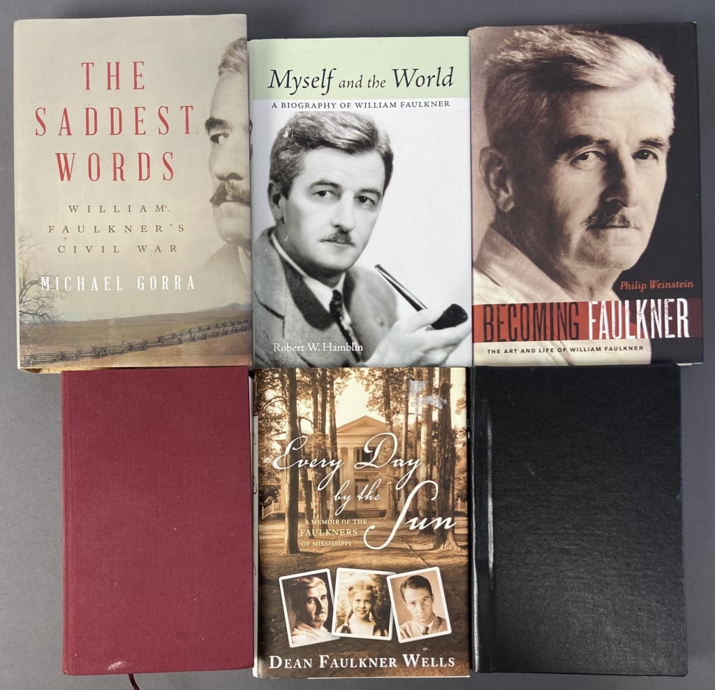 William Faulkner Books Set of Six The Saddest Words, William Faulkner's Civil War by Michael Gorra. (1 of 19)