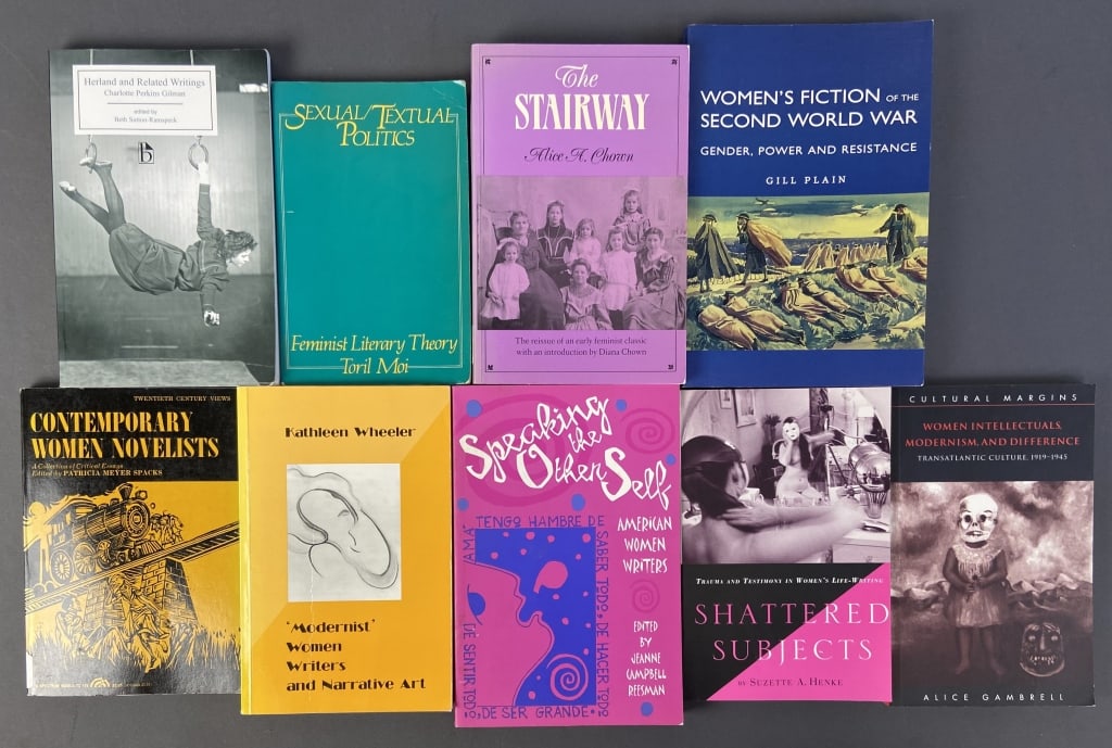 Literary Feminism Books Set of Nine Her land and Related Writings by Charlotte Perkins Gilman,: Her land and Related Writings by Charlotte Perkins Gilman, edited by Beth Sutton-Ramspeck. Published by Broadview Editions, 2013. Sexual/Textual Politics, Feminist Literary Theory by Toril Moi. Publis