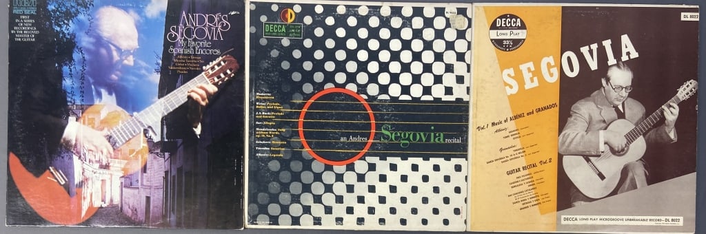 Andres Segovia Vinyl LP Albums Set of Three My Favorite Spanish Encores, RCA Red Seal, ARL1-0485, (1 of 5)