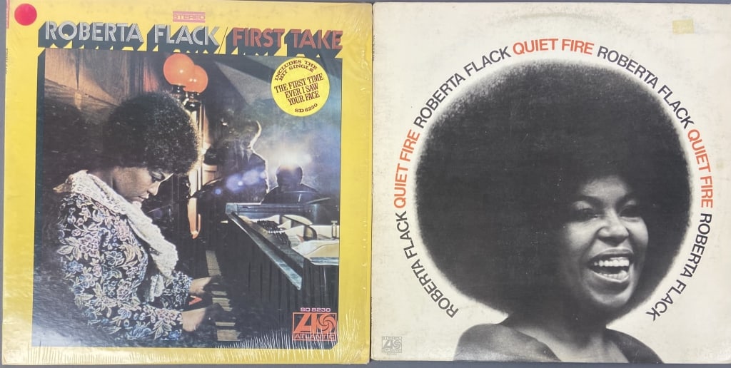 Two Roberta Flack Vinyl LP Record Albums Quiet Fire, Atlantic Records SD 1594. No paper (1 of 5)