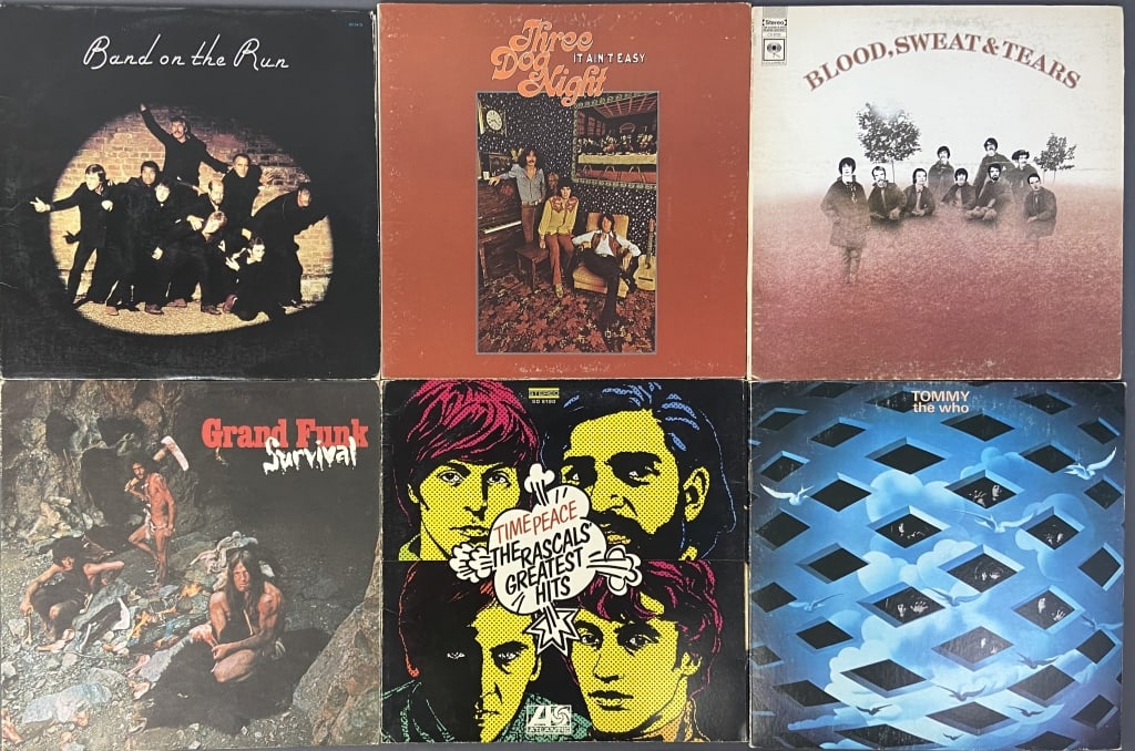 Wings, Rascals, Who, 3 Dog Night, Vinyl LPs The Who Tommy, 2 Record Set, MCA Records, (1 of 9)