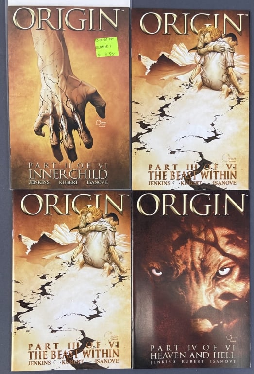 Wolverine Origin Comic Books Set of Four Wolverine in Origin, Parts 2, 3, and 4, December 2001, (1 of 10)
