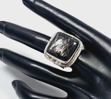Sterling Silver Chunky Hypersthene Ring Ring weighs 18.4 (1 of 6)