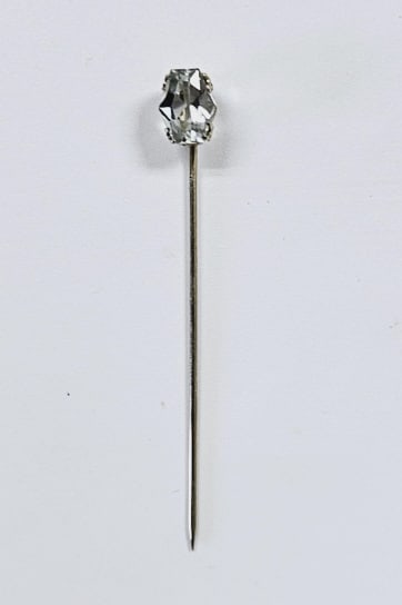 14K White Gold Aquamarine  Hat Pin Pin weighs 1.3 Grams (1 of 7)
