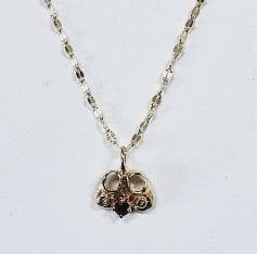 10K Baby Booties Charm with Ruby Necklace Necklace weighs 1.7 Grams (1 of 7)