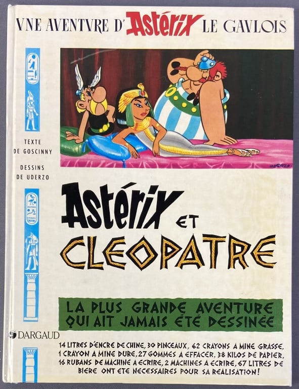 Asterix et Cleopatre French Language Comic Hardcover book of Asterix and Obelisk comics, Asterix et: Hardcover book of Asterix and Obelisk comics, Asterix et Cleopatre. Published by Dargaud Editeur April 1984 edition.