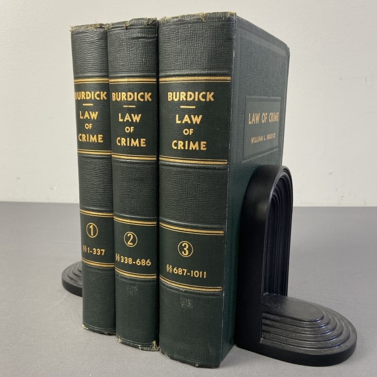 Law of Crime Books 3 Volumes William Burdick Law of Crime volumes 1,2, and 3 by William L Burdick. (1 of 12)