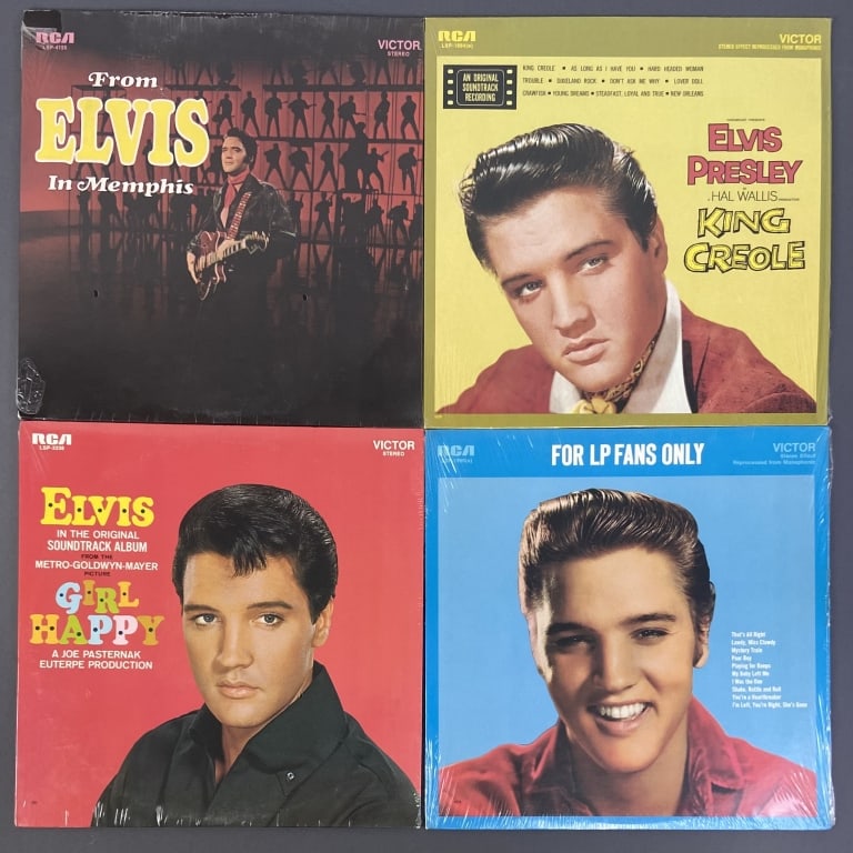 4 Elvis Sealed Vinyl LPs King Creole, Girl Happy Four Elvis Presley albums, still sealed and (1 of 2)