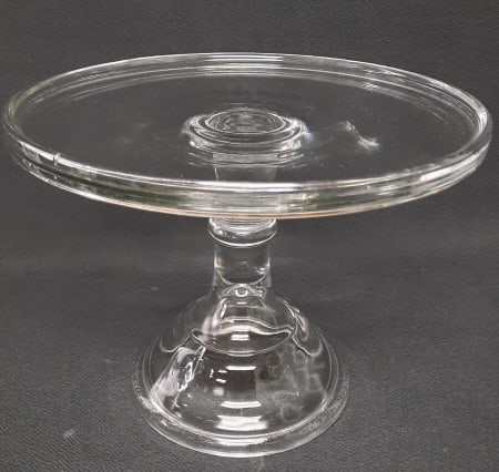 Antique Pedestal Glass Cake Stand #2 Please see images for details regarding condition. (1 of 8)